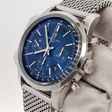 breitling transocean limited edition blue dial|breitling unitime transocean pilot watch.